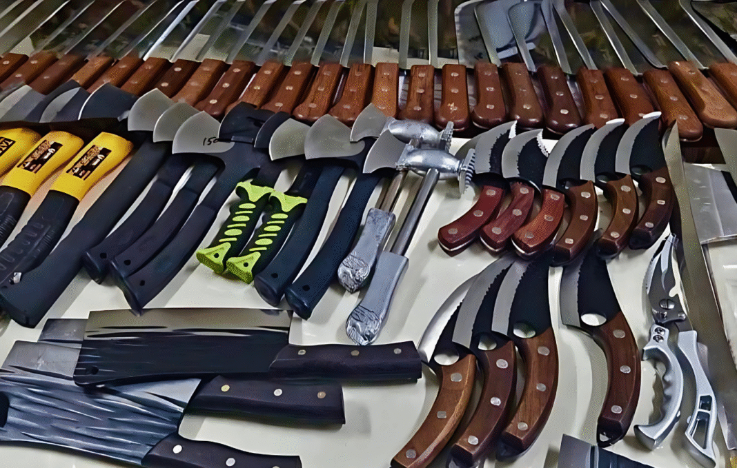 ঢাকার নিউ মার্কেটে সেনাবাহিনীর অভিযান: প্রায় ১১০০ ধারালো অস্ত্র উদ্ধার