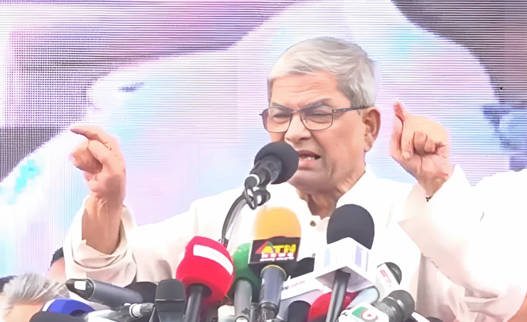 পাশের দেশে বসে ফ্যাসিস্ট হাসিনা ষড়যন্ত্র করছে: শাহবাগে ছাত্রসমাবেশে মির্জা ফখরুল