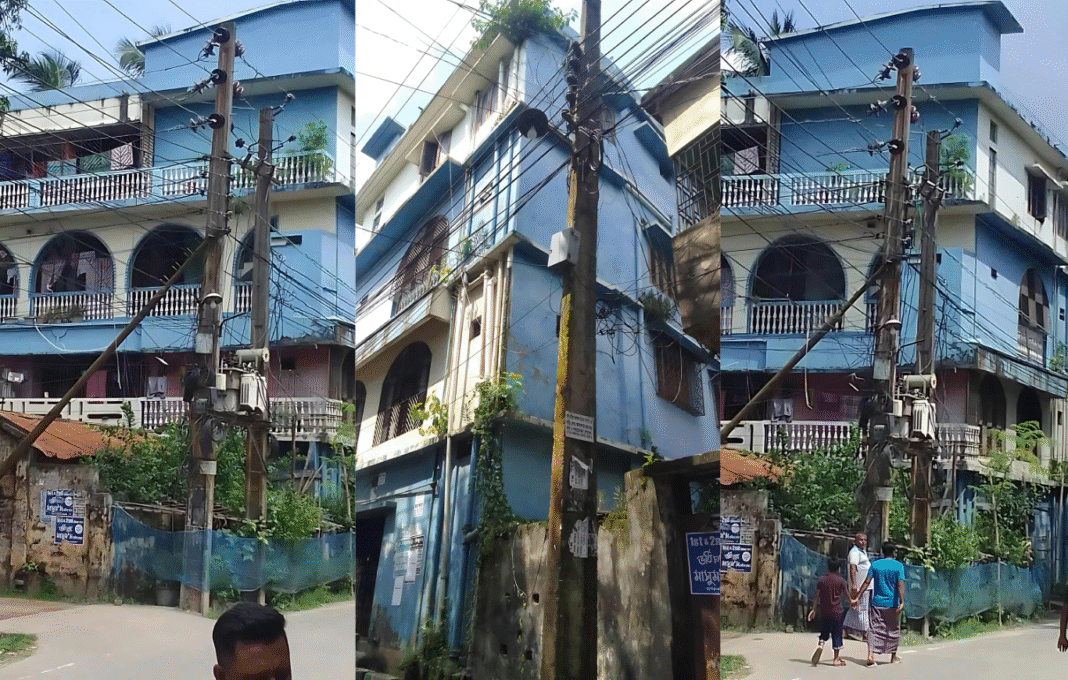 বেজপাড়ায় ঝুঁকিপূর্ণ বাড়ি: হাজারো মানুষের জীবনের নিরাপত্তা সংকট