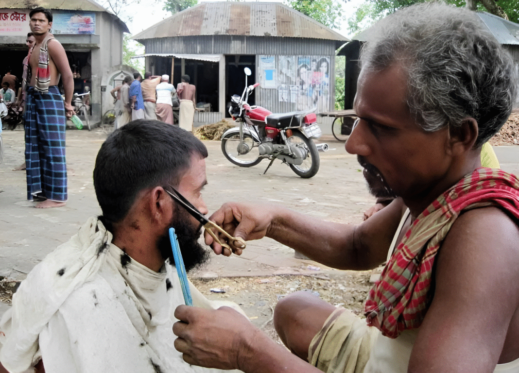 গাছতলার সেলুন : গ্রামীণ নরসুন্দরের ঐতিহ্য ও টিকে থাকার সংগ্রাম